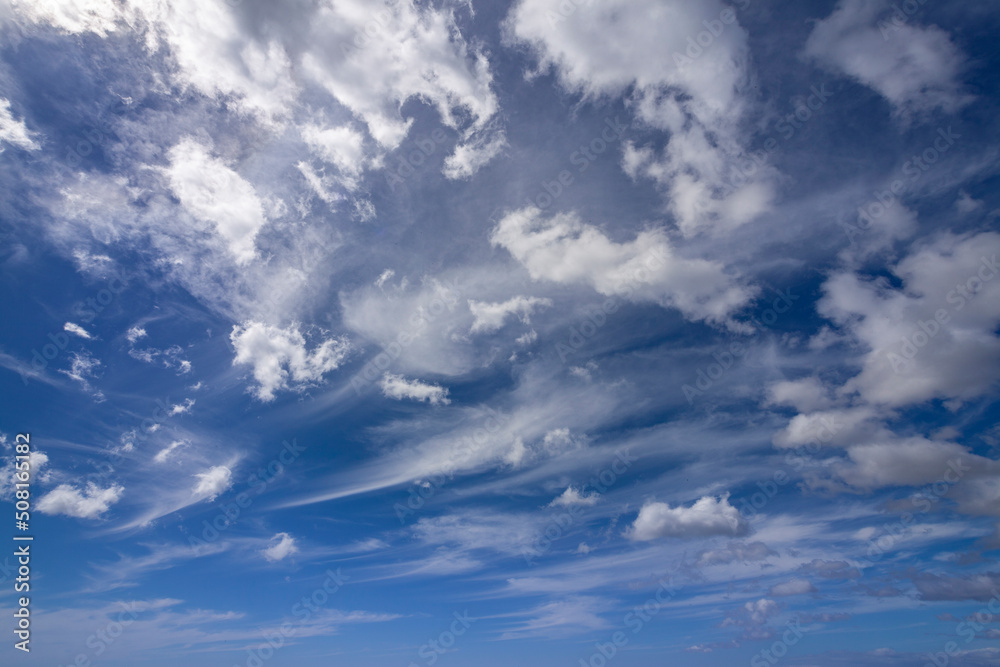 Beautiful Cloud formation on blue sky