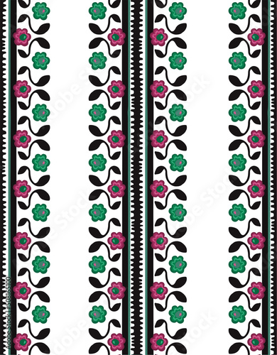 embroidered good like handmade cross-stitch ethnic Ukraine pattern. Vector illustration