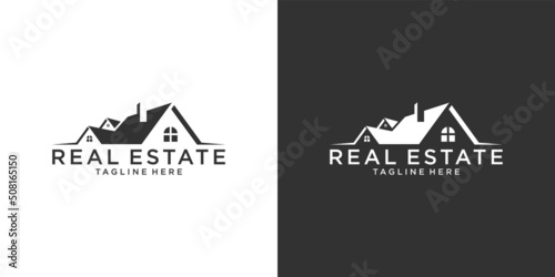 Roof and home logo vector design concept. Real estate logo