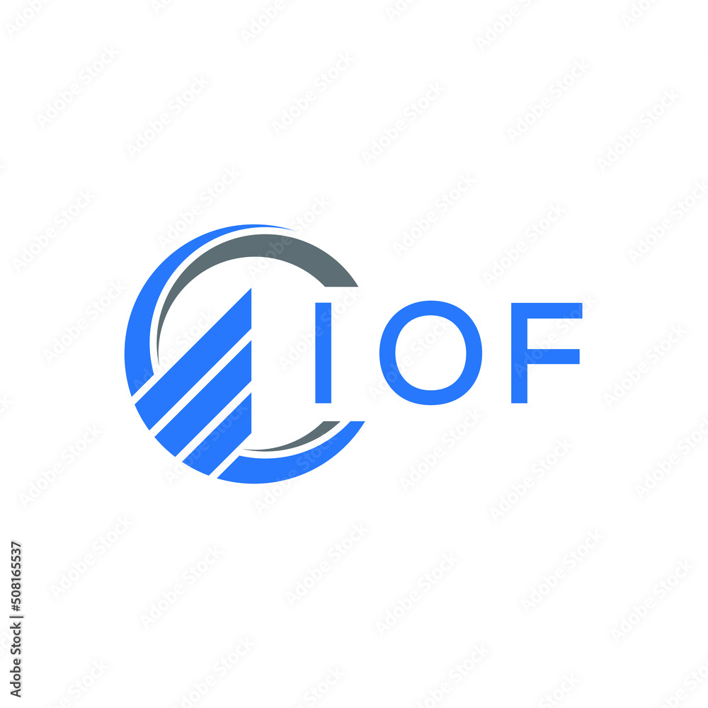 IOF letter logo design on white background. IOF  creative initials letter logo concept. IOF letter design.
