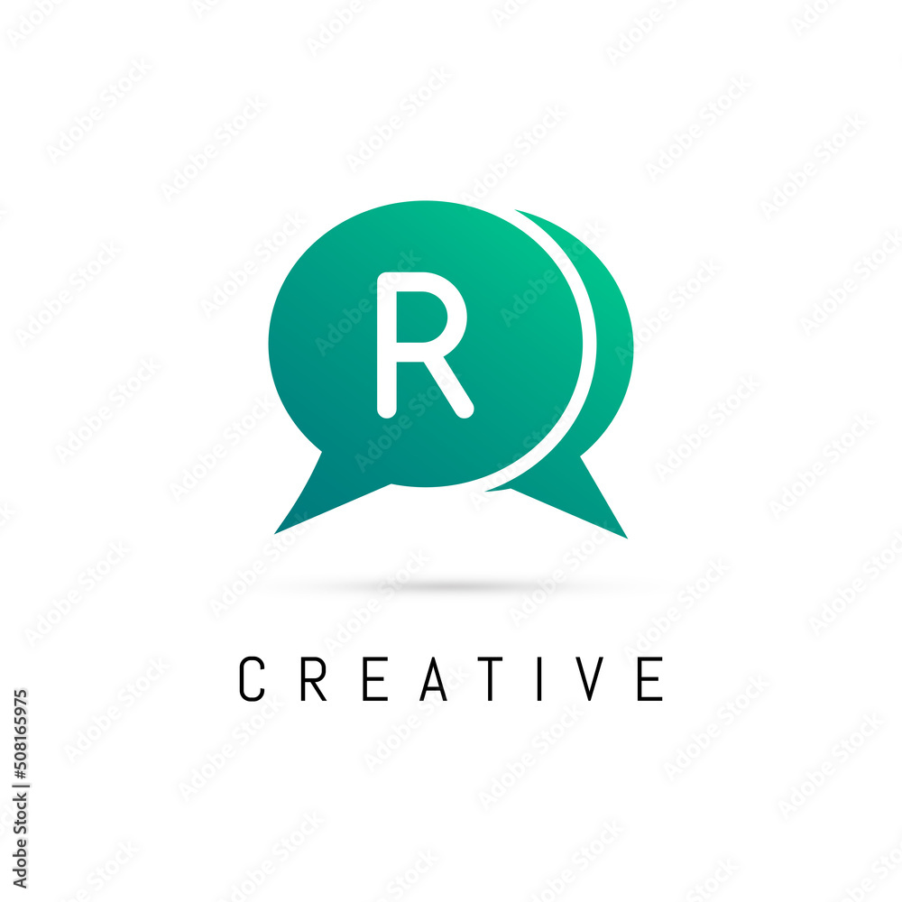 Creative Massage R Letter Logo Design Vector. R Logo Design Vector Illustration Template. Creative Massage R Letter Logo Design Vector. R Logo Design Vector Illustration Template.