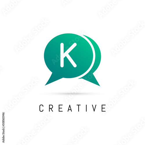 Free Download Creative Massage K Letter Logo Design Vector. K Logo Design Vector Illustration Template. - GFXLoad