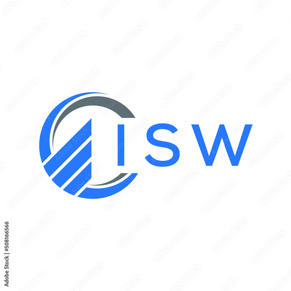 ISW letter logo design on white background. ISW  creative initials letter logo concept. ISW letter design.