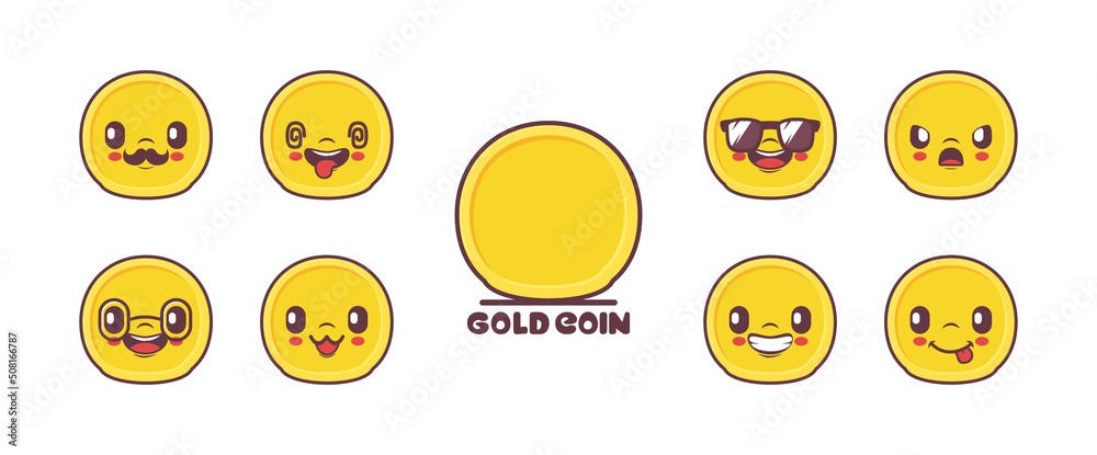 Fototapeta premium gold coin vector illustration