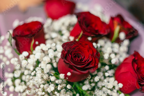 bouquet of red roses