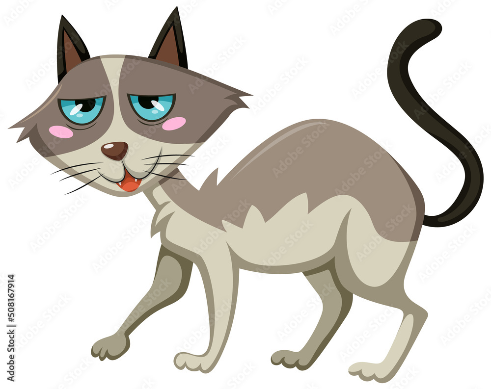 Feline cat in cartoon style Feline cat in cartoon style