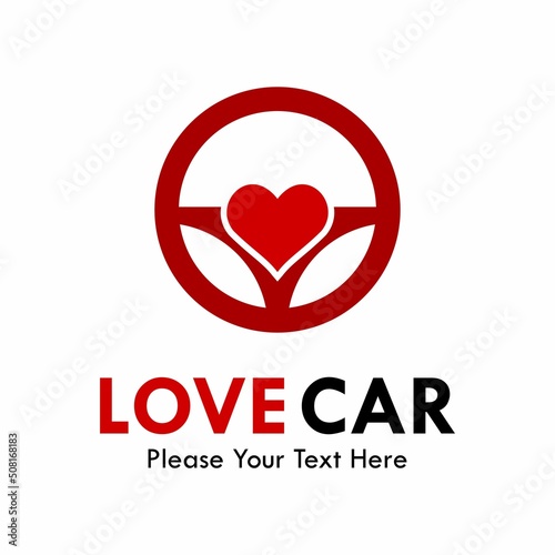 Love car logo template illustration