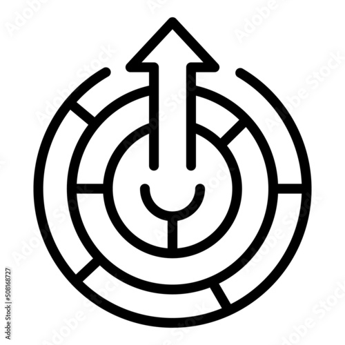 Out labyrint icon outline vector. Self career. Hope contact