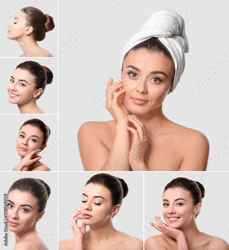 Collage with attractive you...