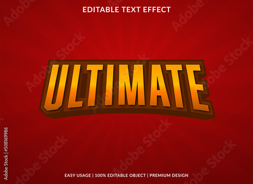 ultimate text effect editable template with abstract style use for business brand and logo