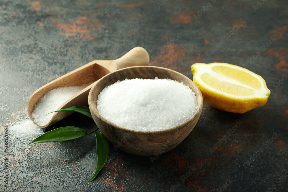 Ταπετσαρία Concept of household cleaners with lemon acid