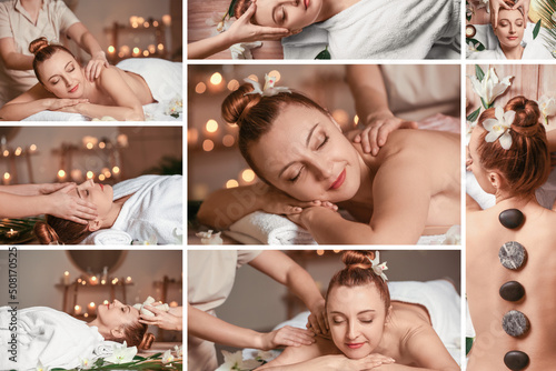 Collage with beautiful matu...