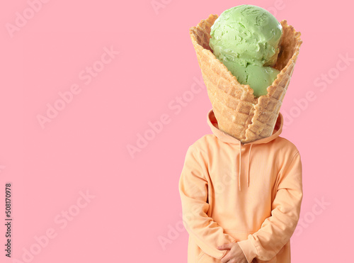 Man with tasty ice-cream in...