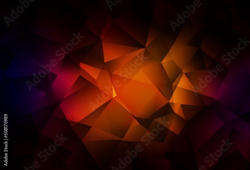Dark Red vector polygonal template.