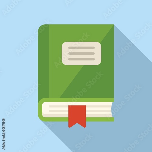 Bookmark tag icon flat vector. Template add