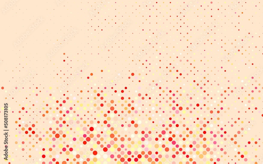 Light Red, Yellow vector Modern abstract illustration with colorful water drops. Light Red, Yellow vector Modern abstract illustration with colorful water drops.