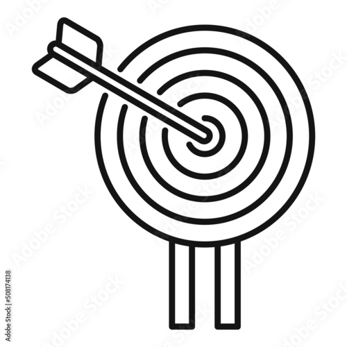 Focus arch target icon outline vector. Work group