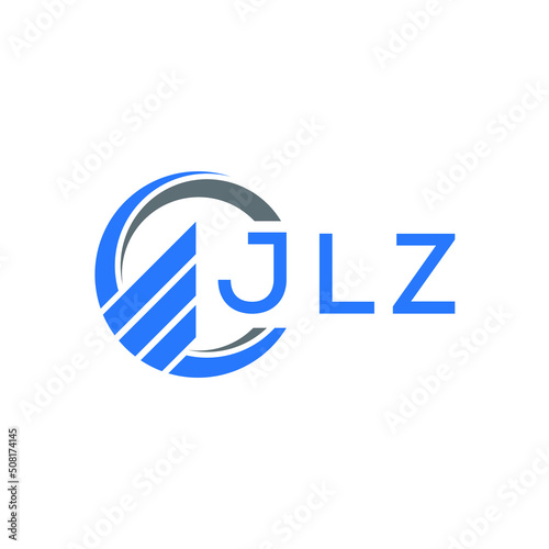 JLZ Flat accounting logo design on white background. JLZ creative initials Growth graph letter logo concept. JLZ business finance logo design.