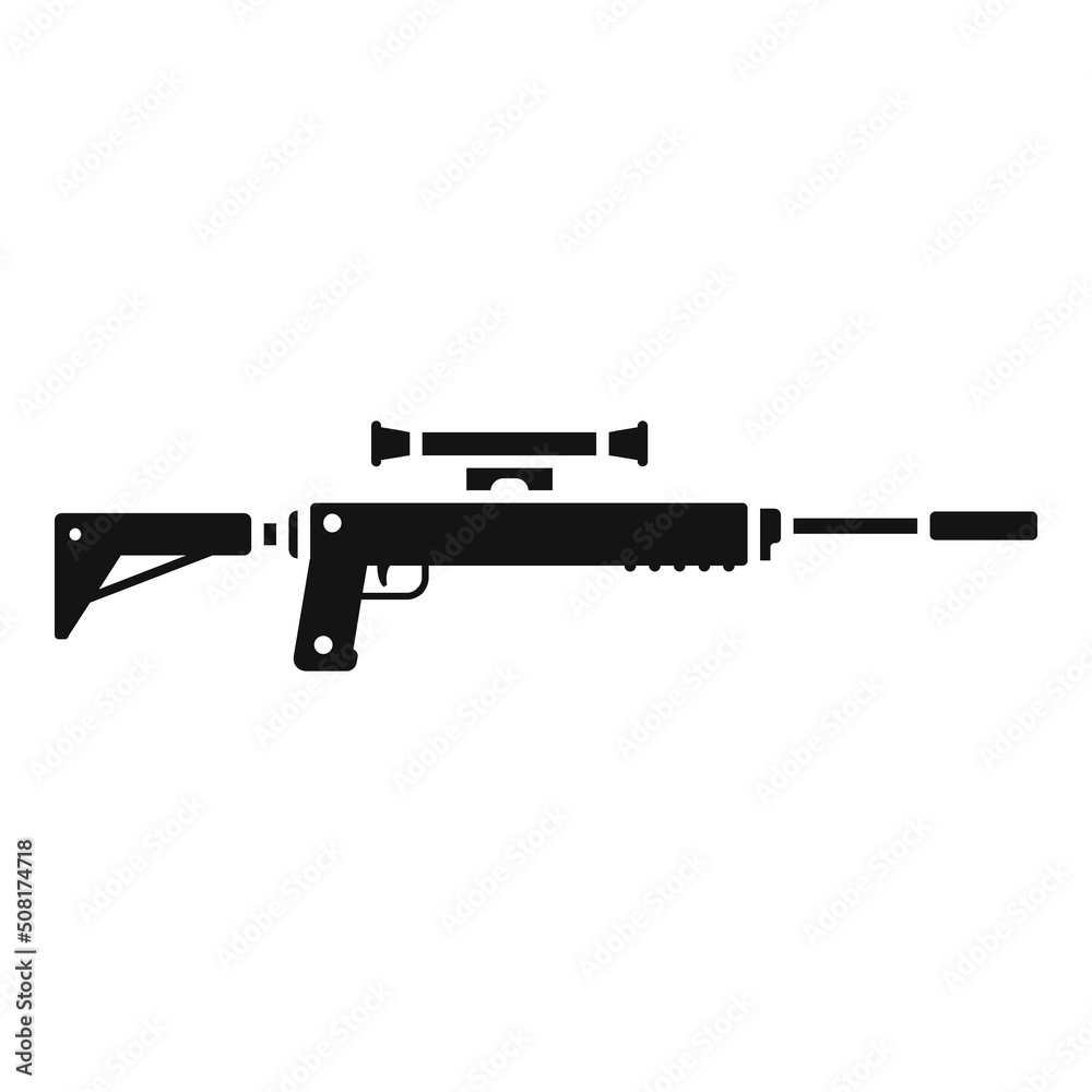 Sniper scope icon simple vector. Weapon gun Sniper scope icon simple vector. Weapon gun