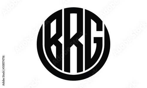BRG shield with round shape logo design vector template | monogram logo | abstract logo | wordmark logo | lettermark logo | business logo | brand logo | flat logo. photo