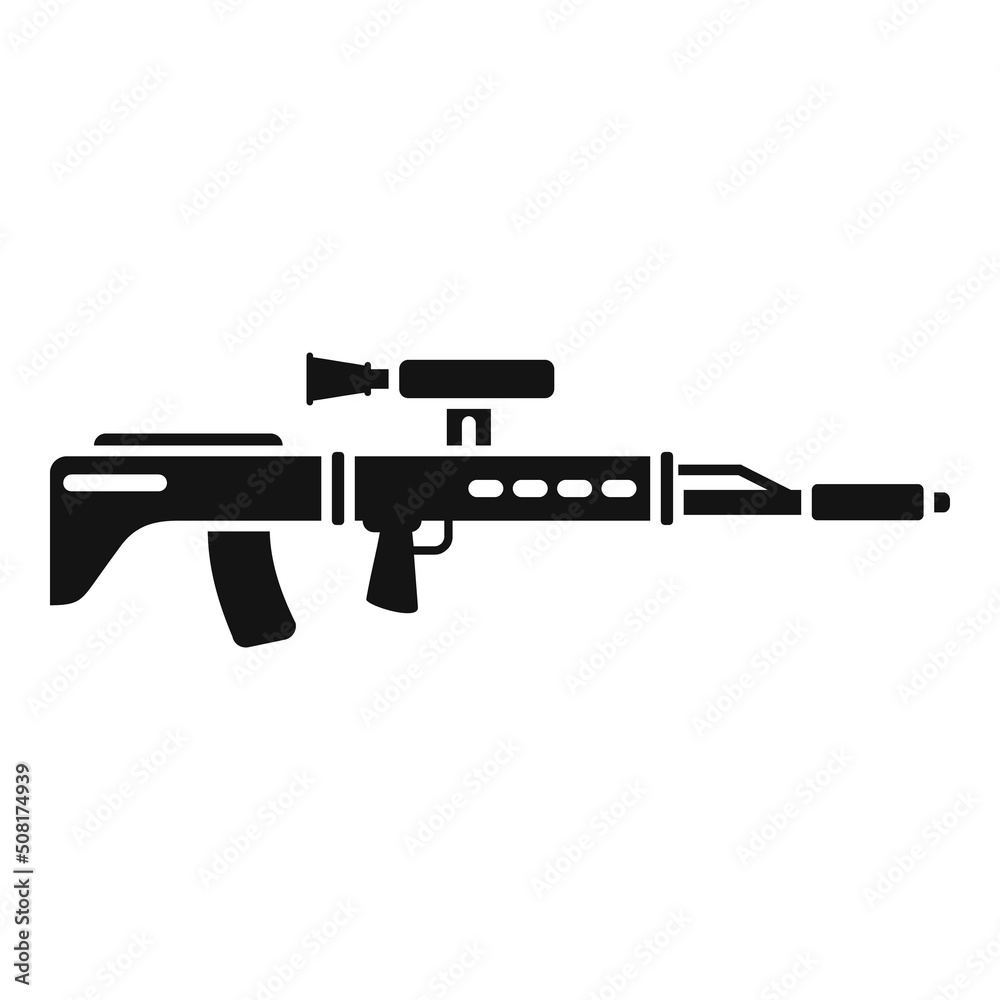Army sniper icon simple vector. Rifle gun Army sniper icon simple vector. Rifle gun