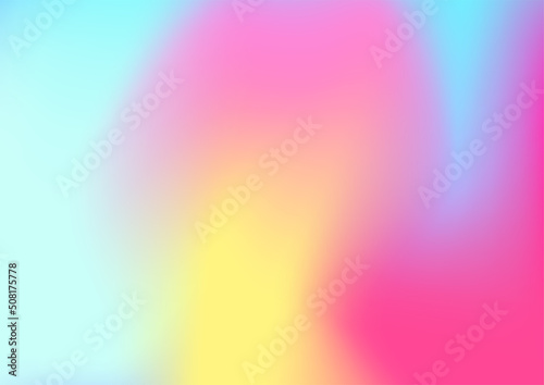 Blue green purple red orange and pink blurred background with modern abstract blurred purple gradient. Smooth template for your graphic design. Vector illustration.