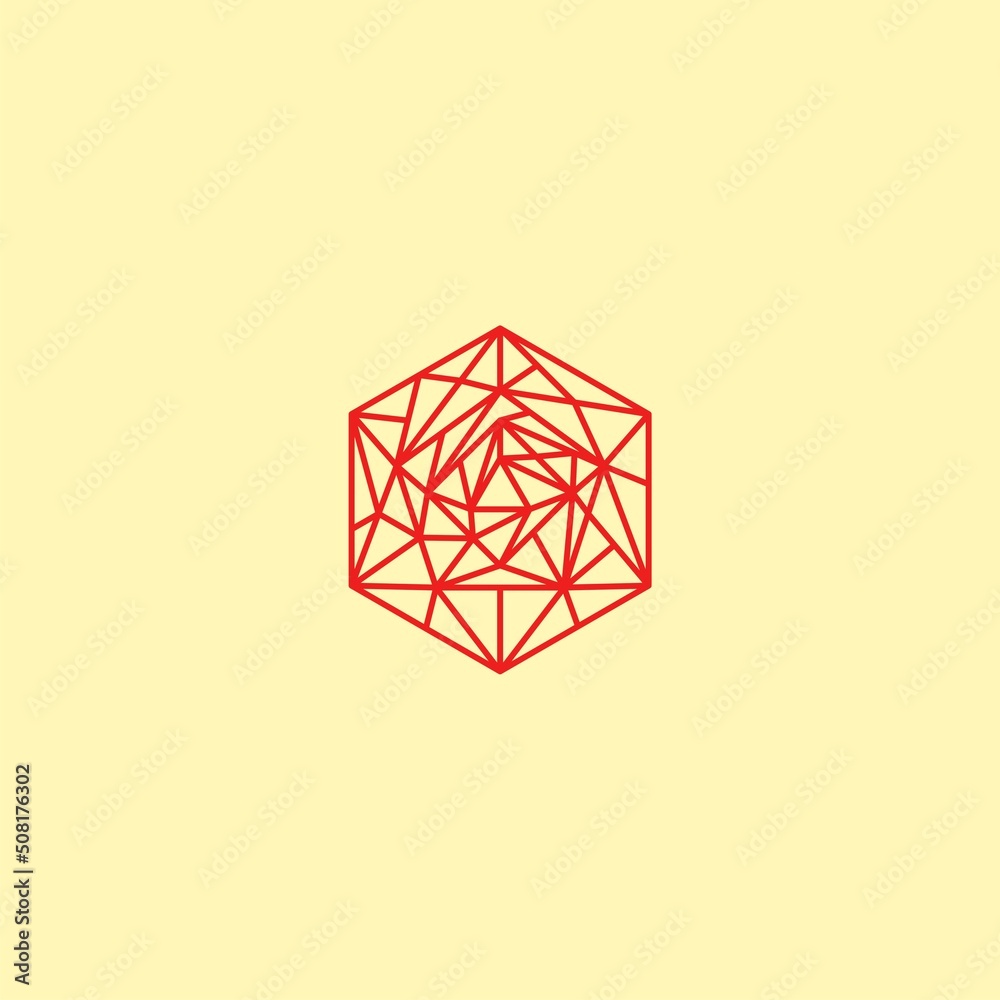 Complex geometric shapes.