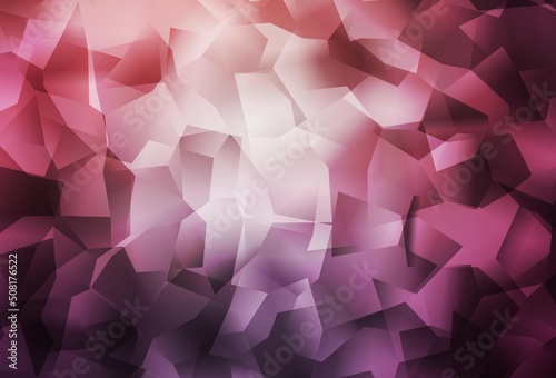 Dark Purple, Pink vector polygonal background. © smaria2015