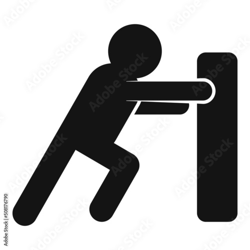 Wall effort icon simple vector. Business work