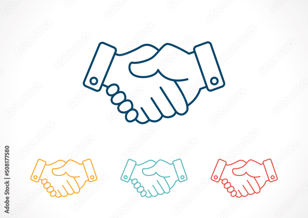 handshake icon vector illustration