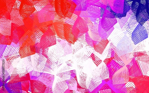 Light Blue, Red vector template with chaotic shapes.