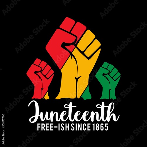 Juneteenth Free-ish 1865 - Juneteenth background design vector Illustration.