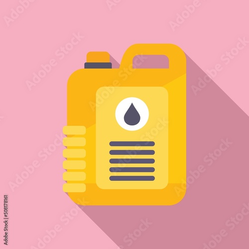 Canola oil canister icon flat vector. Plant seed