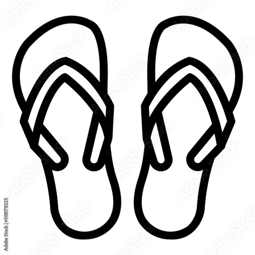 flip flops line icon