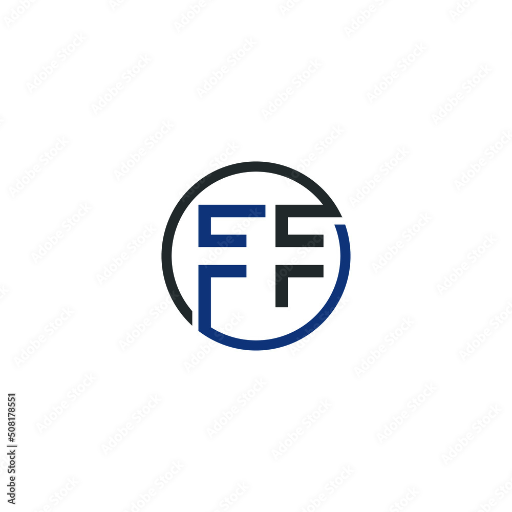 Initial FF logo design vector image Initial FF logo design vector image