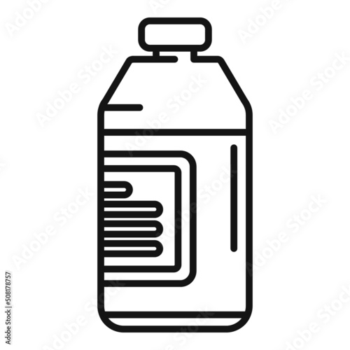 Oil bottle icon outline vector. Flower seed