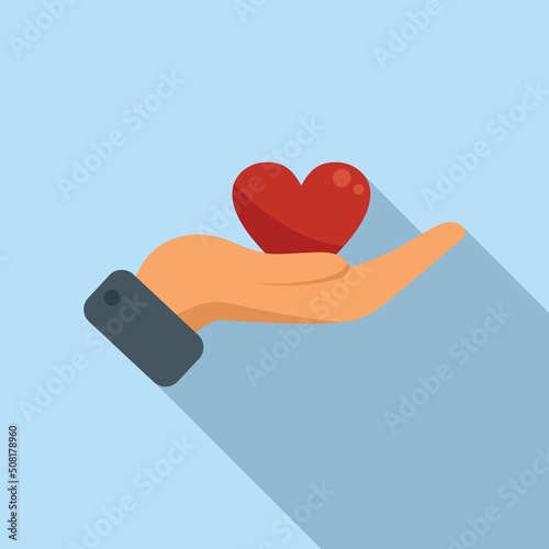 Keep trust icon flat vector. Customer promise