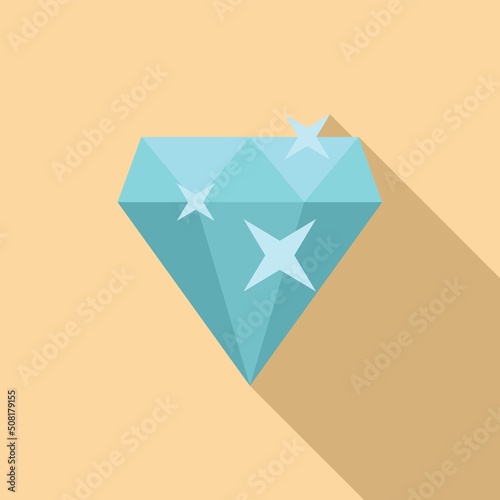 Diamond trust icon flat vector. Customer satisfaction