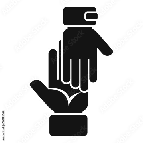 Credibility hands icon simple vector. Customer trust