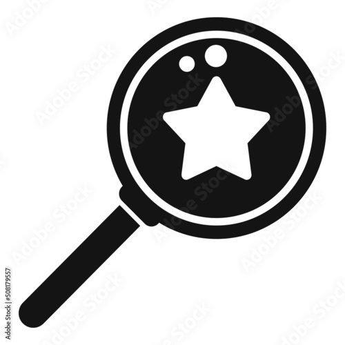 Magnifier credibility icon simple vector. Customer trust