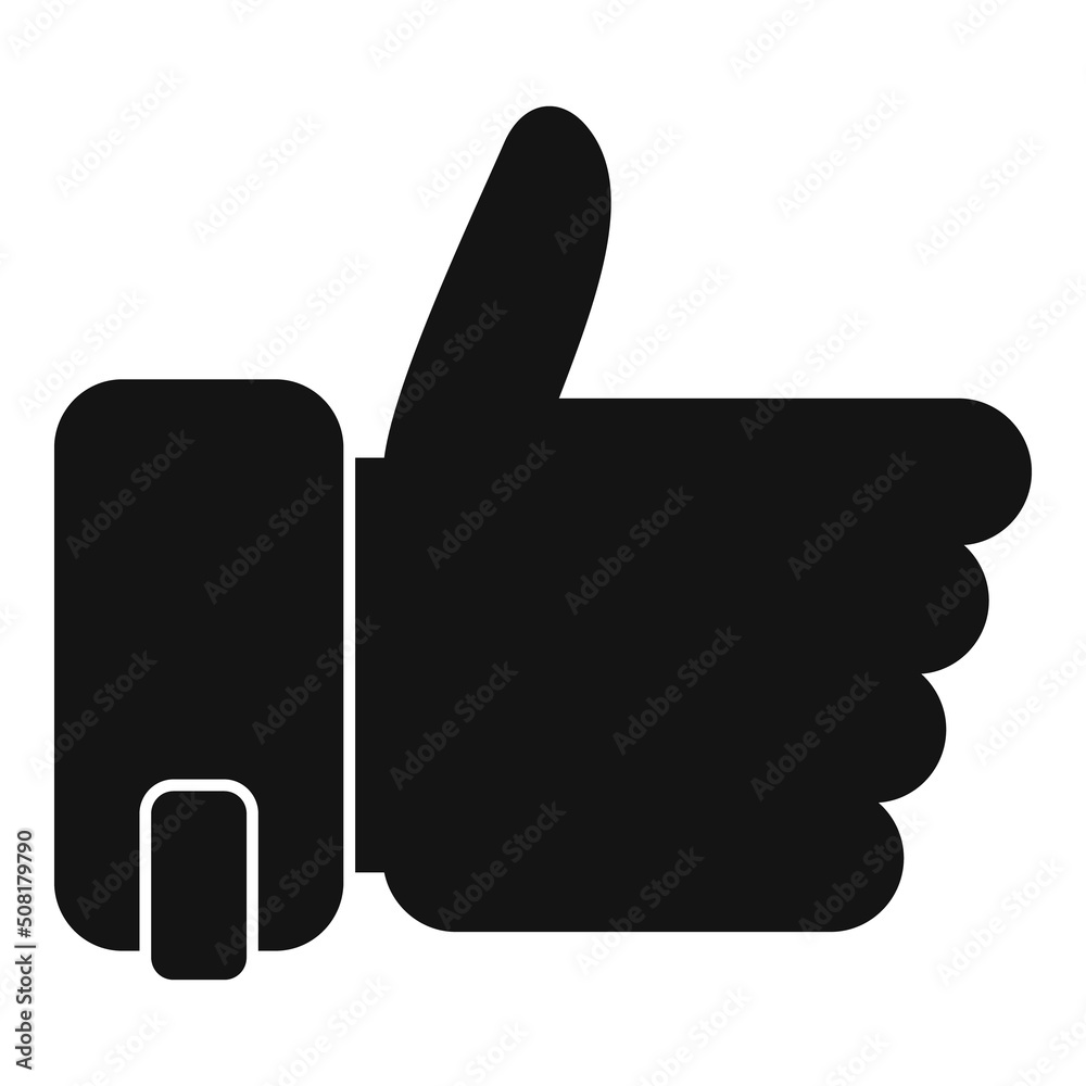 Thumb up trust icon simple vector. Rate star Thumb up trust icon simple vector. Rate star