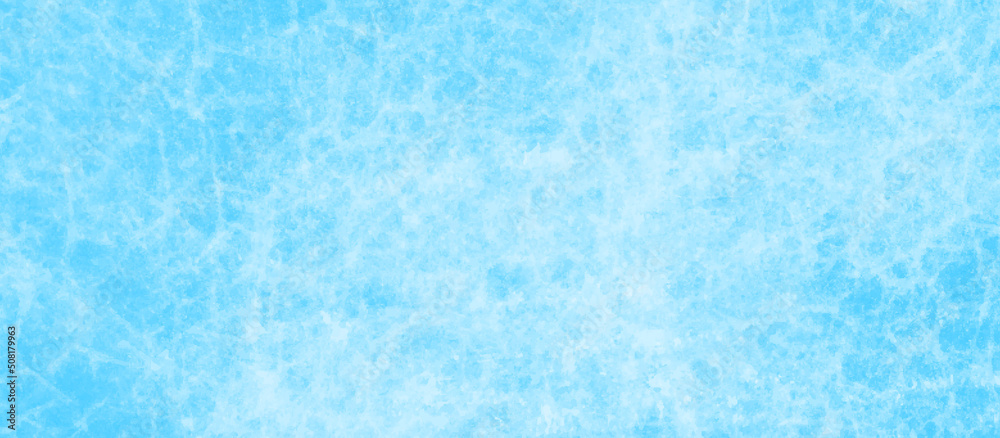 Blue and white color frozen ice surface background. White and blue watercolor splash wallpaper. Water splash or blotch background.