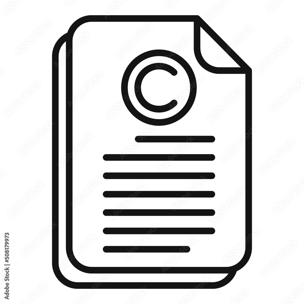 Credible document icon outline vector. Customer trust Credible document icon outline vector. Customer trust