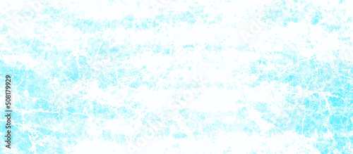 Blue and white color frozen ice surface background. White and blue watercolor splash wallpaper. Water splash or blotch background.