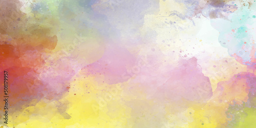 Art Abstract paint blots background, Watercolor painted background. Abstract Illustration wallpaper. Brush stroked painting. colorful vibrant aged horizontal background, Fantasy smooth light pink. © MdLothfor