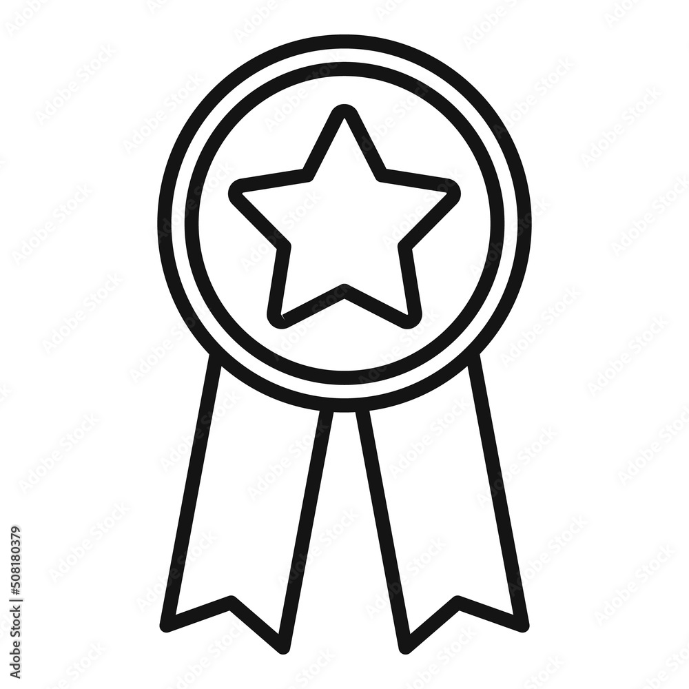 Feedback emblem icon outline vector. Customer trust