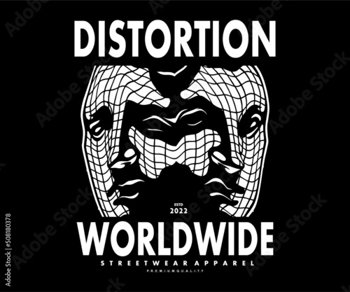 Abstract people face t shirt design, vector graphic, typographic poster or tshirts street wear and Urban style