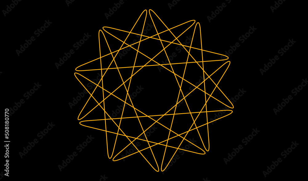 Fototapeta premium Geometric flower and abstract shape for logo