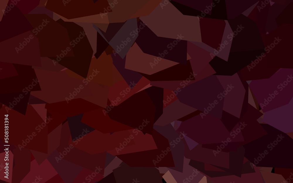 Dark Red vector background with polygonal style.