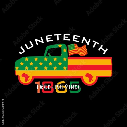 Juneteenth trucks - Black History Month Design Illustration - African American Independence Day Good For T-Shirt, banner, greeting card design etc.